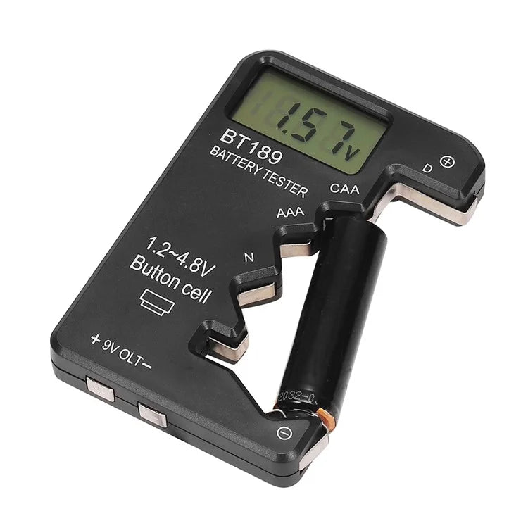BT189 LCD Screen Battery Tester Universal Button Cell D N AA AAA 9V Battery Voltage Checker