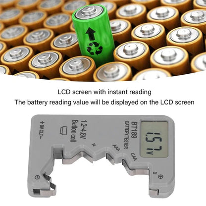 BT189 LCD Screen Battery Tester Universal Button Cell D N AA AAA 9V Battery Voltage Checker