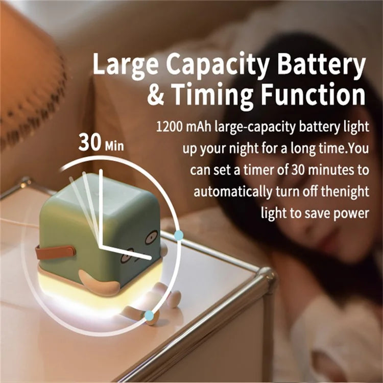 ICARER FAMILY IF-C01 Ice-C Cartoon Wireless Charging Night Light with Leather Handle