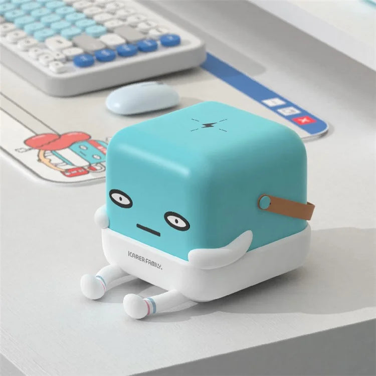 ICARER FAMILY IF-C01 Ice-C Cartoon Wireless Charging Night Light with Leather Handle
