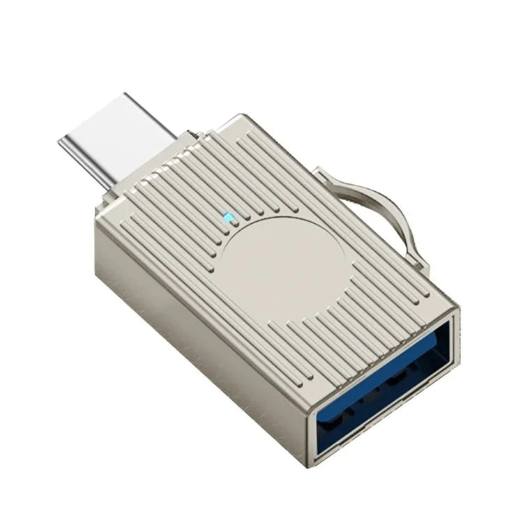 JS-103 USB to Type-C 3.0 Converter High Speed U Disk Zinc Alloy OTG Adapter for Laptop Computer