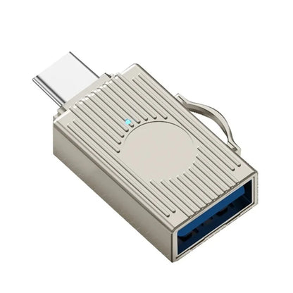 JS-103 USB to Type-C 3.0 Converter High Speed U Disk Zinc Alloy OTG Adapter for Laptop Computer