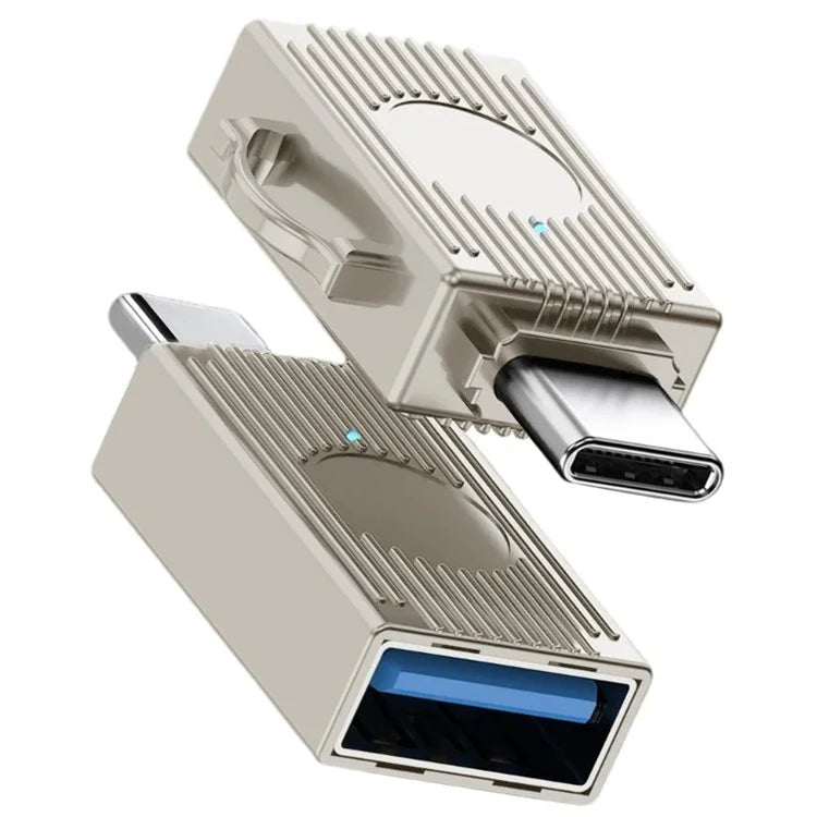 JS-103 USB to Type-C 3.0 Converter High Speed U Disk Zinc Alloy OTG Adapter for Laptop Computer
