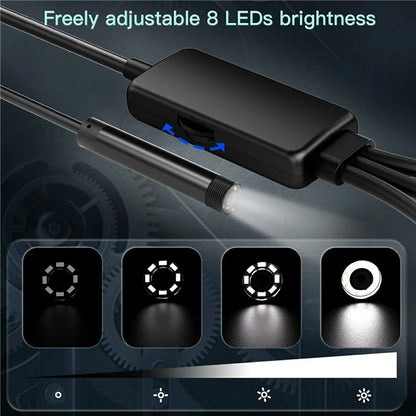 NK-5001Pro 3m Hard Wire Car Inspection 2MP 8MM Camera Microscope USB+Type-C+8-Pin Phone Endoscope