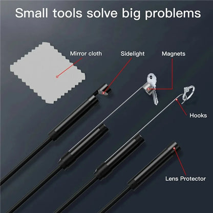NK-5001Pro 2m Hard Wire 3-in-1 USB+Type-C+8-Pin Cell Phone Endoscope 2MP 8MM Camera Microscope
