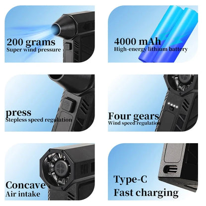 S7 Handheld Mini Turbo Industrial Violent Turbo Fan Brushless Motor High-Power Blower Dust Cleaner