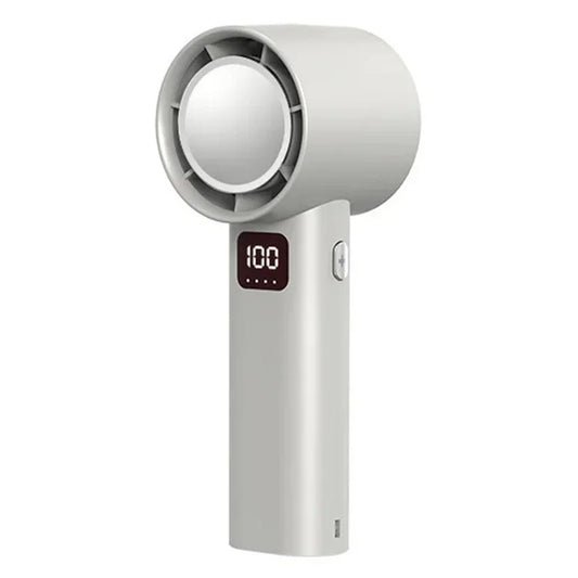 A60 100 Gears Cooling Fan Stepless Adjustable Digital Display Turbo Bladeless Handheld Fan