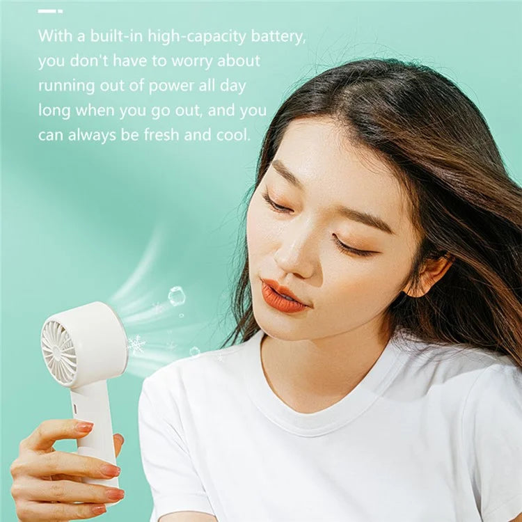 WX-633 Desk Fan 3 Speeds Semiconductor Cold Compress Summer Handheld Fan