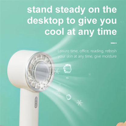 WX-633 Desk Fan 3 Speeds Semiconductor Cold Compress Summer Handheld Fan