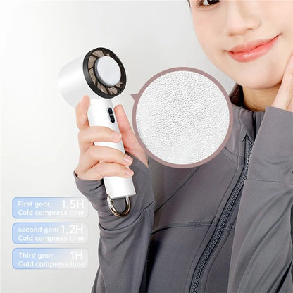 WX-625 Portable Mini Summer Fan Cold Compress Function Handheld Cooling Fan