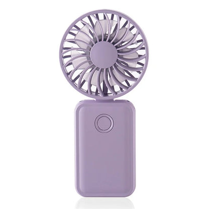 F458 Summer 3 Speeds Adjustable Foldable Mini Handheld Fan with Neck Rope