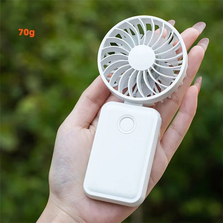 F458 Summer 3 Speeds Adjustable Foldable Mini Handheld Fan with Neck Rope