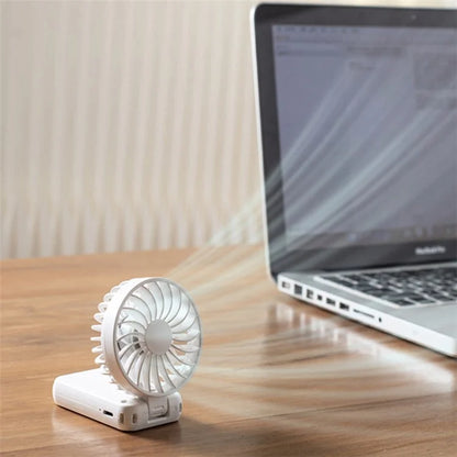 F458 Summer 3 Speeds Adjustable Foldable Mini Handheld Fan with Neck Rope