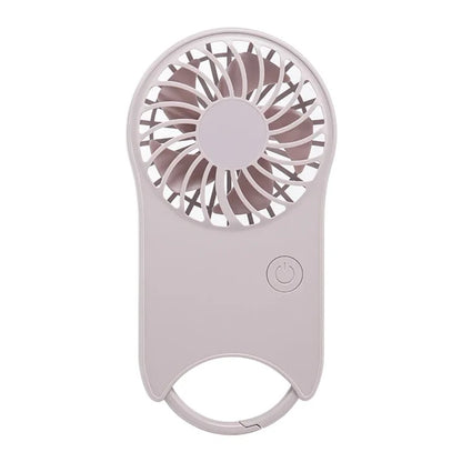 F12 Mini Handheld Fan 3 Wind Speed Outdoor Summer Cooling Fan with Hanging Buckle