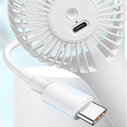 S13 Mini Handheld Fan 3 Wind Speed Portable Summer Cooling Fan with Hanging Buckle