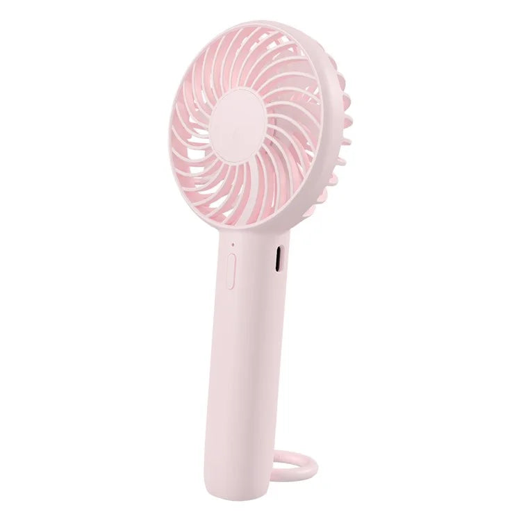 S3 Portable Rechargeable Handheld Cooling Fan 1200mAh 3 Speed Low Noise Desk Fan with Hanging Hole