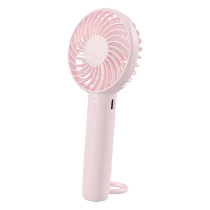 S3 Portable Rechargeable Handheld Cooling Fan 1200mAh 3 Speed Low Noise Desk Fan with Hanging Hole