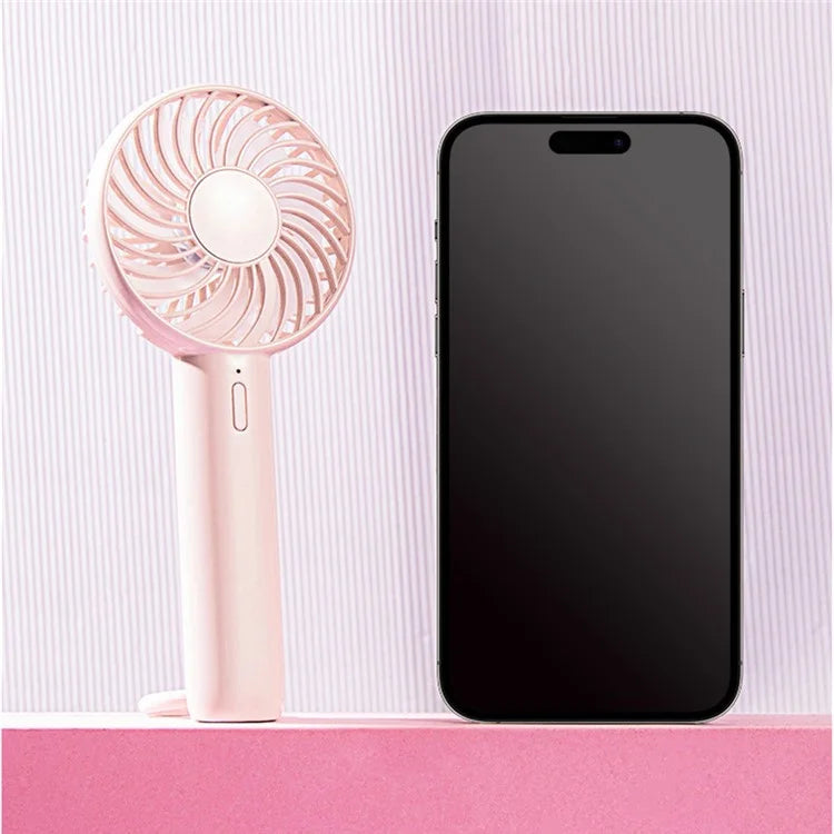 S3 Portable Rechargeable Handheld Cooling Fan 1200mAh 3 Speed Low Noise Desk Fan with Hanging Hole