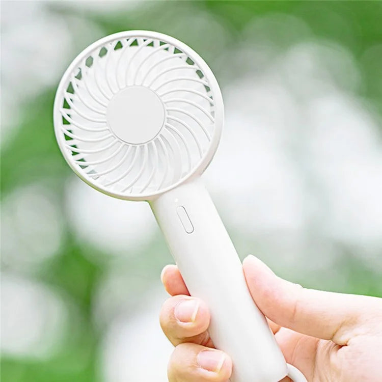 S3 Portable Rechargeable Handheld Cooling Fan 1200mAh 3 Speed Low Noise Desk Fan with Hanging Hole