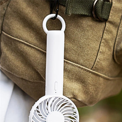 S3 Portable Rechargeable Handheld Cooling Fan 1200mAh 3 Speed Low Noise Desk Fan with Hanging Hole
