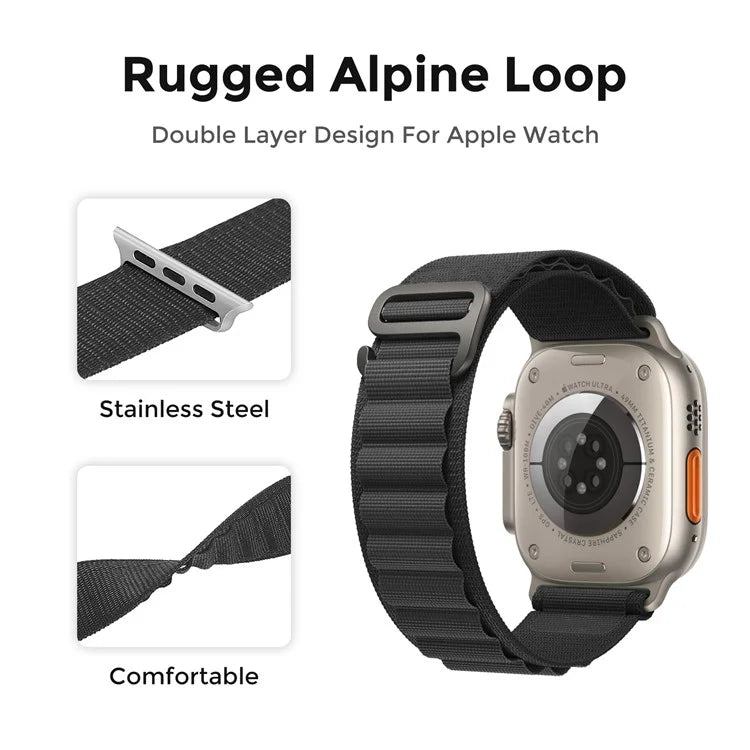 AHASTYLE WG97 For Apple Watch Series 1 2 3 38mm / Series 4 5 6 SE SE (2022) SE (2023) 40mm / 7 8 9 41mm Braided Nylon Strap