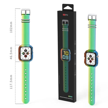 AHASTYLE WA06 for Apple Watch Series 7 / 8 41mm TPU Watch Strap Integrated Watchband with Case Cover