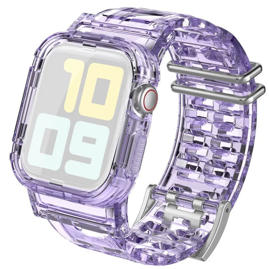 AHASTYLE WA04 for Apple Watch Series 6 5 4 SE (2023) SE (2022) SE 44mm / 3 2 1 42mm TPU Watch Band with Case