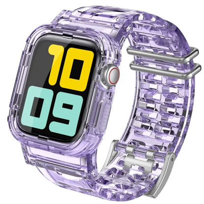 AHASTYLE WA04 for Apple Watch Series 6 5 4 SE (2023) SE (2022) SE 44mm / 3 2 1 42mm TPU Watch Band with Case