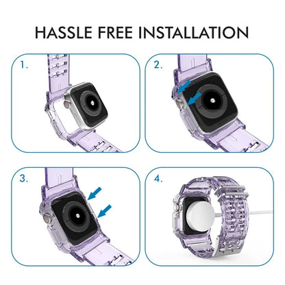 AHASTYLE WA04 for Apple Watch Series 6 5 4 SE (2023) SE (2022) SE 44mm / 3 2 1 42mm TPU Watch Band with Case