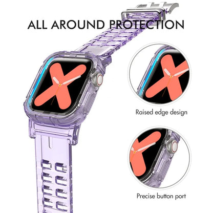 AHASTYLE WA04 for Apple Watch Series 6 5 4 SE (2023) SE (2022) SE 44mm / 3 2 1 42mm TPU Watch Band with Case