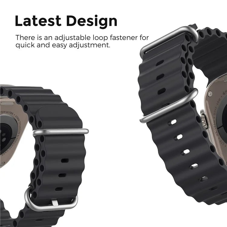 AHASTYLE WG102 for Apple Watch Series 9 8 7 41mm / 6 5 4 SE (2023) SE (2022) SE 40mm / 3 2 1 38mm Silicone Watch Band