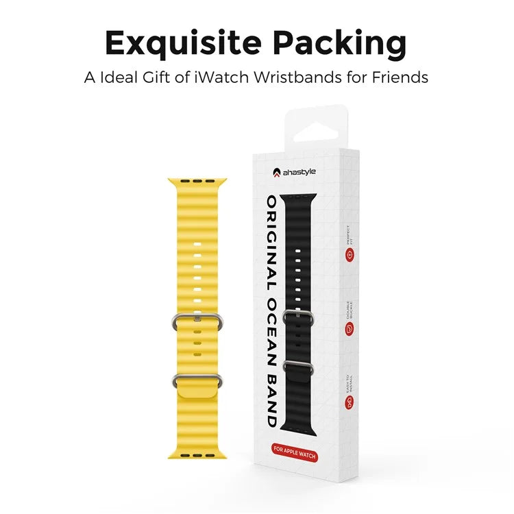 AHASTYLE WG102 for Apple Watch Series 9 8 7 41mm / 6 5 4 SE (2023) SE (2022) SE 40mm / 3 2 1 38mm Silicone Watch Band