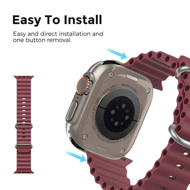 AHASTYLE WG102 for Apple Watch Series 9 8 7 41mm / 6 5 4 SE (2023) SE (2022) SE 40mm / 3 2 1 38mm Silicone Watch Band