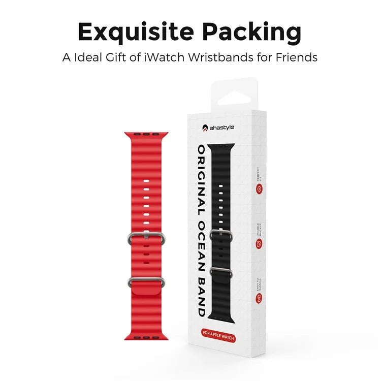 AHASTYLE WG102 for Apple Watch Series 9 8 7 41mm / 6 5 4 SE (2023) SE (2022) SE 40mm / 3 2 1 38mm Silicone Watch Band