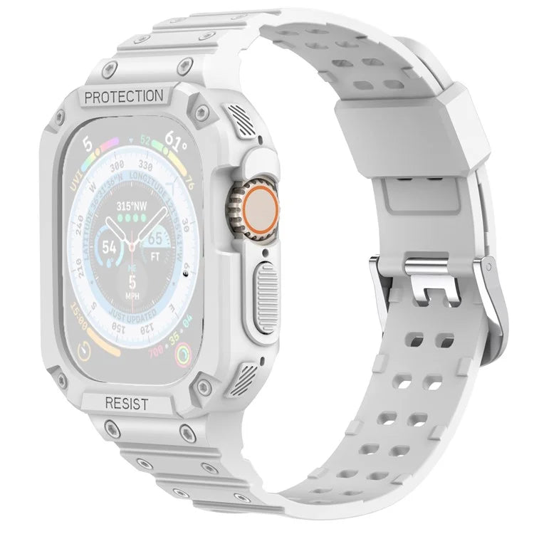 AHASTYLE WG106 For Apple Watch Series 9 8 7 41mm / 6 5 4 SE (2023) SE (2022) SE 40mm / 3 2 1 38mm Matte TPU Wristbands with Case