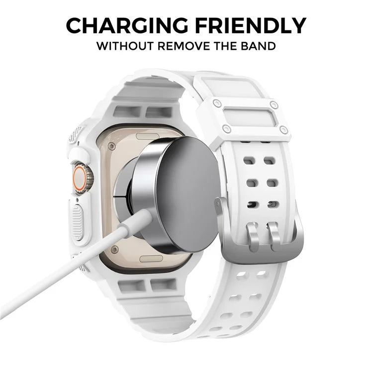 AHASTYLE WG106 For Apple Watch Series 9 8 7 41mm / 6 5 4 SE (2023) SE (2022) SE 40mm / 3 2 1 38mm Matte TPU Wristbands with Case