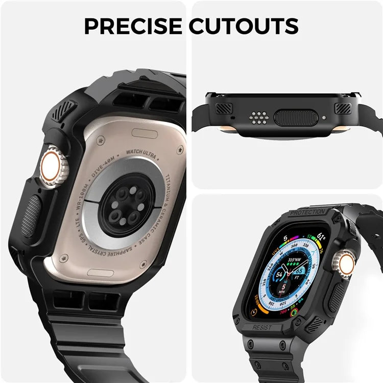 AHASTYLE WG106 for Apple Watch Series 9 8 7 45mm / 6 5 4 SE (2022) SE (2023) SE 44mm / 3 2 1 42mm TPU Watch Band