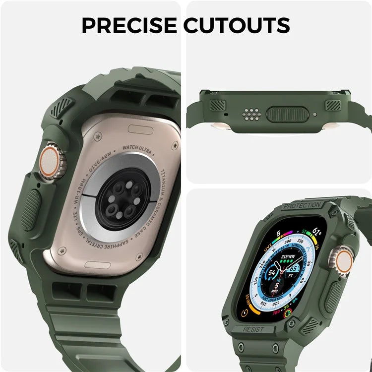 AHASTYLE WG106 for Apple Watch Series 9 8 7 45mm / 6 5 4 SE (2022) SE (2023) SE 44mm / 3 2 1 42mm TPU Watch Band