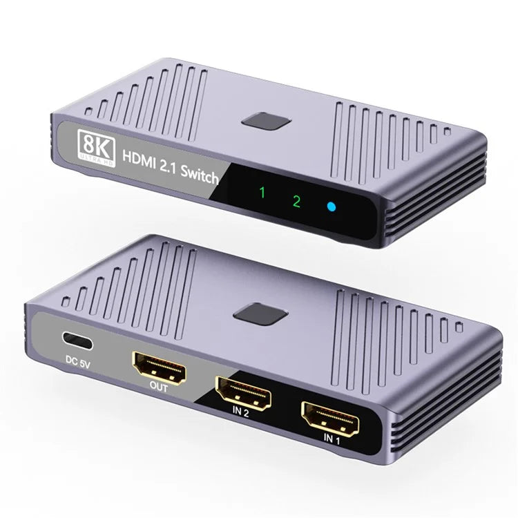 Q802 8K HD Video Splitter HDR 2 In 1 Out Mirror Screens Video Transfer Adapter