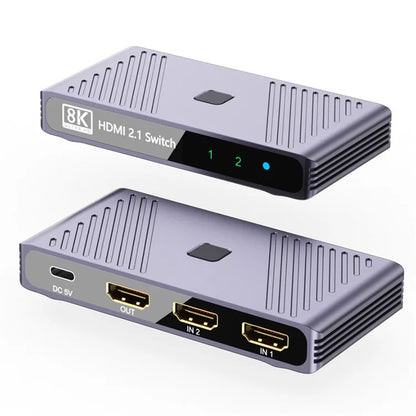 Q802 8K HD Video Splitter HDR 2 In 1 Out Mirror Screens Video Transfer Adapter