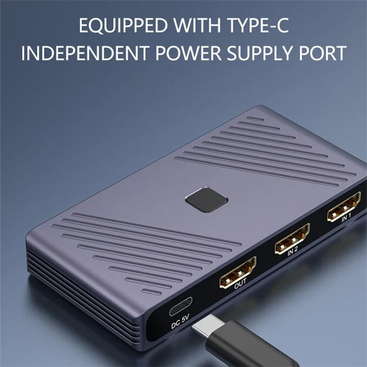 Q802 8K HD Video Splitter HDR 2 In 1 Out Mirror Screens Video Transfer Adapter