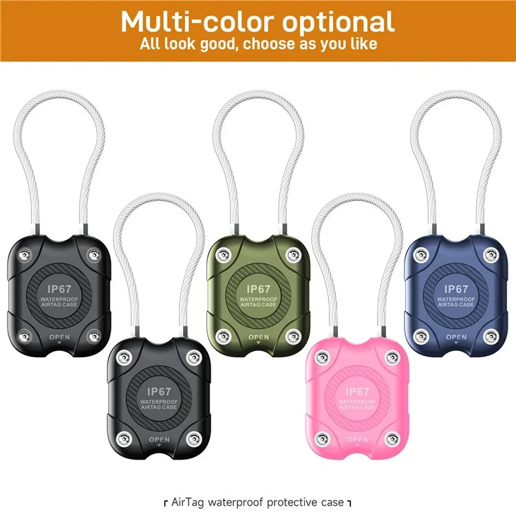 For Airtag Protective Cover Anti-Lost Tracker Protector Anti-Scratch Case with Steel Wire