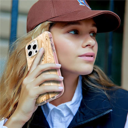 AHASTYLE WE13 For iPhone 14 Pro Max Case Pattern IMD PC+TPU Phone Cover Built-In Screen Protector