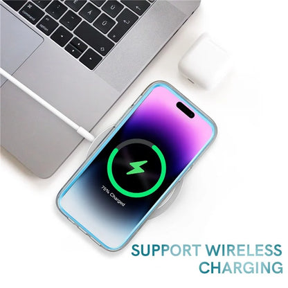 AHASTYLE WE13 For iPhone 14 Pro Max Case Pattern IMD PC+TPU Phone Cover Built-In Screen Protector