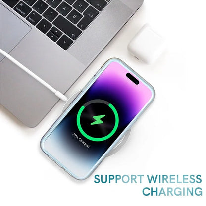 AHASTYLE WE13 For iPhone 14 Pro Max Case Pattern IMD PC+TPU Phone Cover Built-In Screen Protector