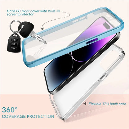AHASTYLE WE13 For iPhone 14 Pro Max Case Pattern IMD PC+TPU Phone Cover Built-In Screen Protector