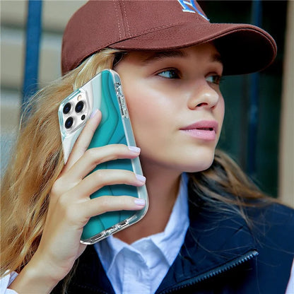 AHASTYLE WE13 For iPhone 14 Pro Max Case Pattern IMD PC+TPU Phone Cover Built-In Screen Protector