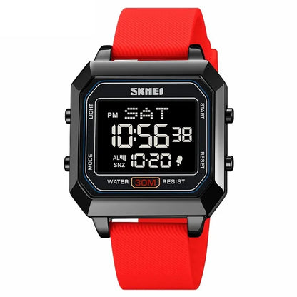 SKMEI 2150 Children Luminous Electronic Watch 30m Waterproof Outdoor Wrist Watch  / Red