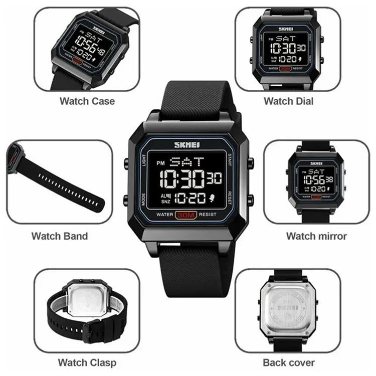 SKMEI 2150 Children Luminous Electronic Watch 30m Waterproof Outdoor Wrist Watch / Yellow