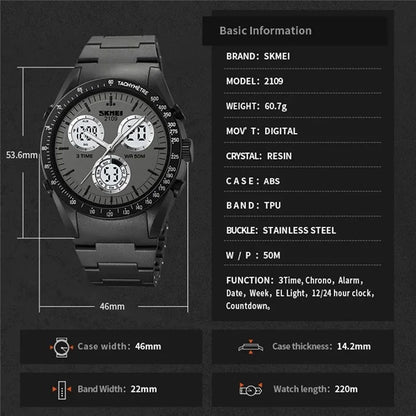 SKMEI 2109 Student Sports Watch Luminous Wrist Bracelet with TPU Strap